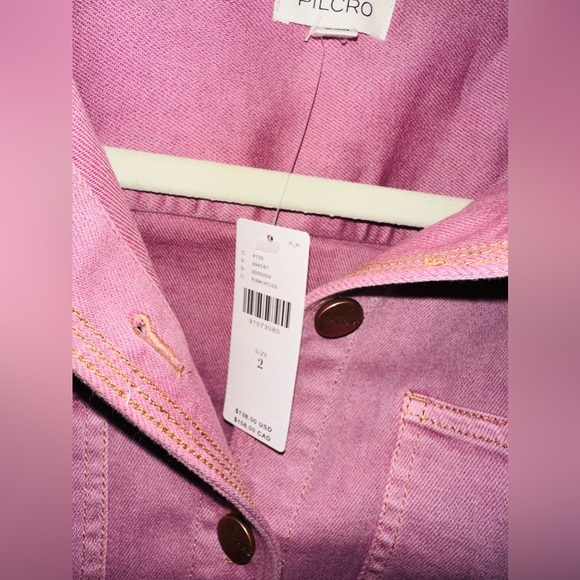 𝓝𝓮𝔀! Anthropologie Pilcro Seamed Button-Front Denim Mini Dress - Picture 6 of 7